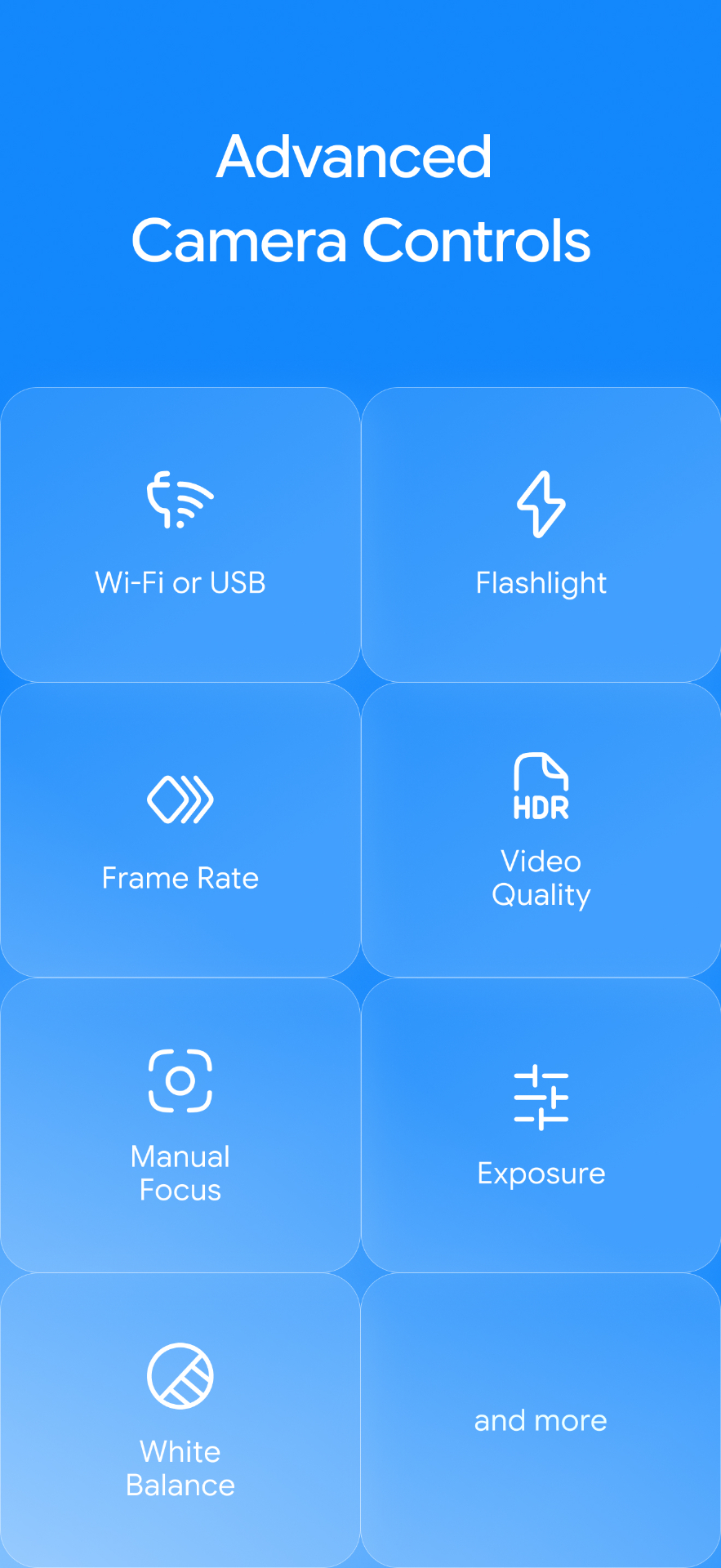 Advanced camera controls